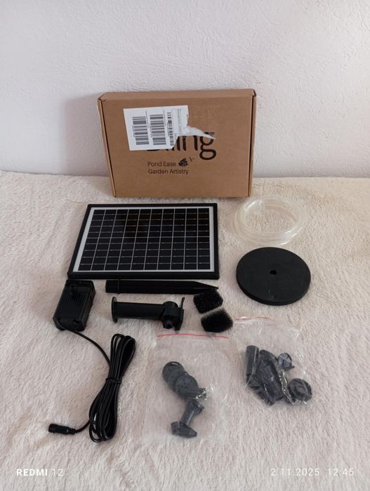Oczko Wodne Solarny Zestaw Fontannowy Biling – Pompa + Panel Słoneczny