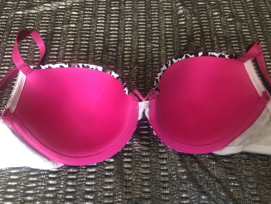 Biustonosz stanik M&S Marks & Spencer 30D 65D panterka różowa koronka