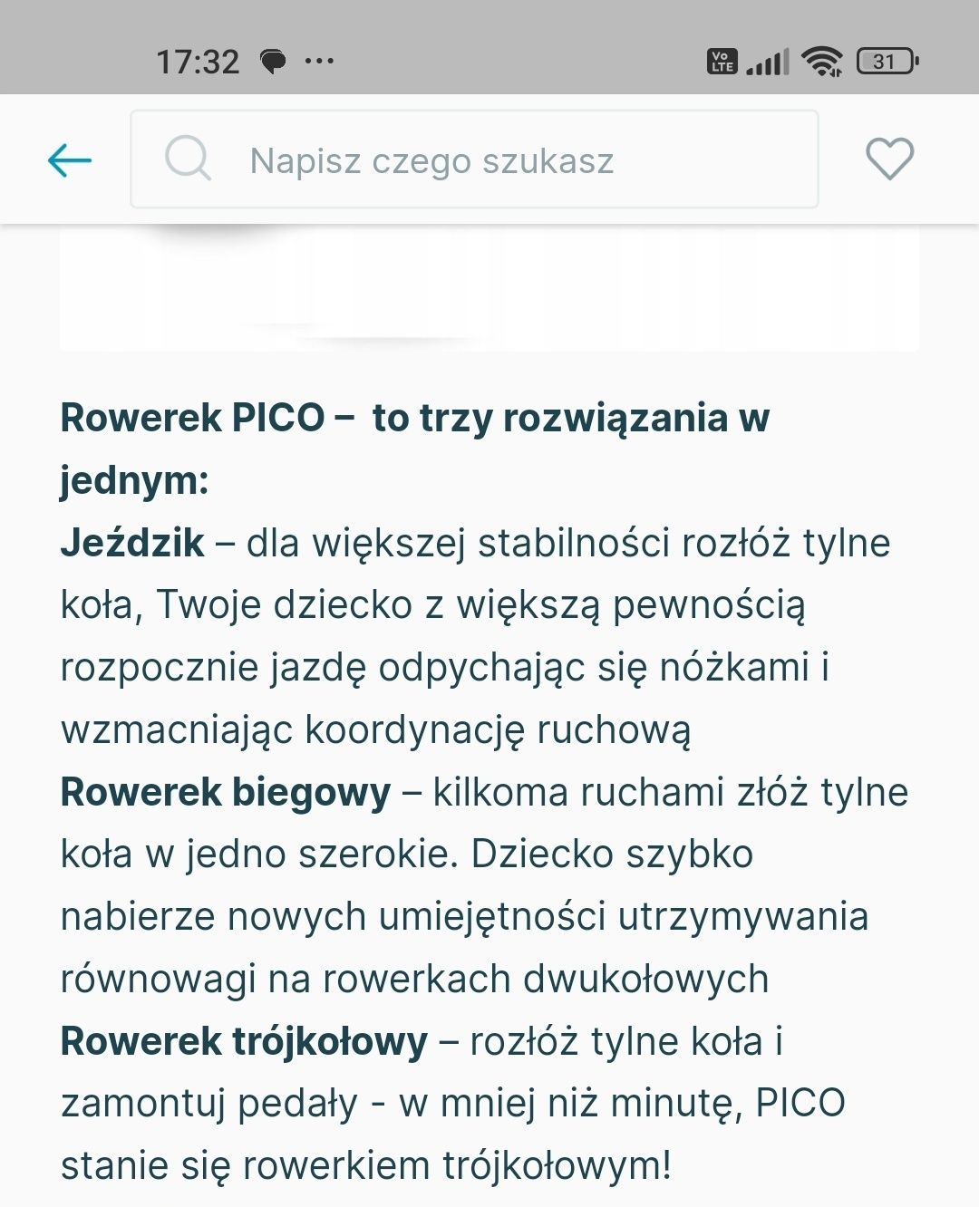 Sprzedam rowerek 3w1