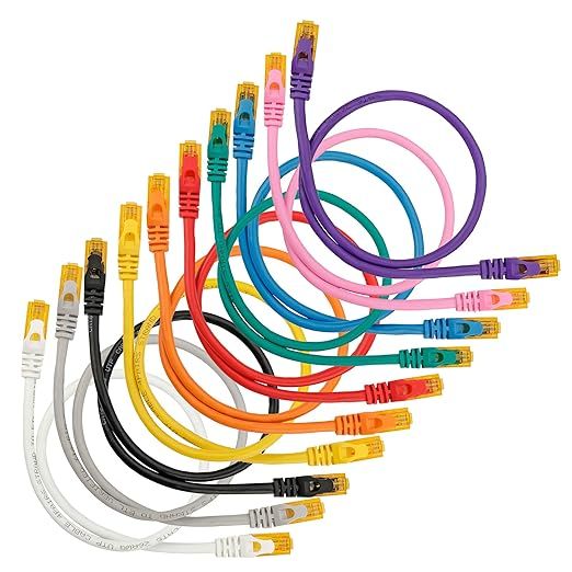 sebson 10x kabel ethernetowy cat 6 krótki 0,5m rj45 9 szt x