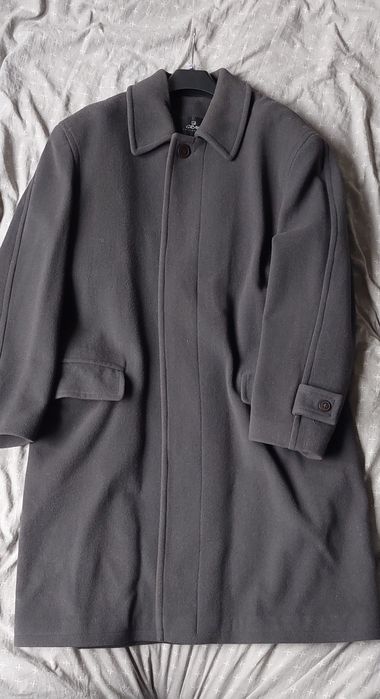 Płaszcz męski klasyczny wełniany grafitowy