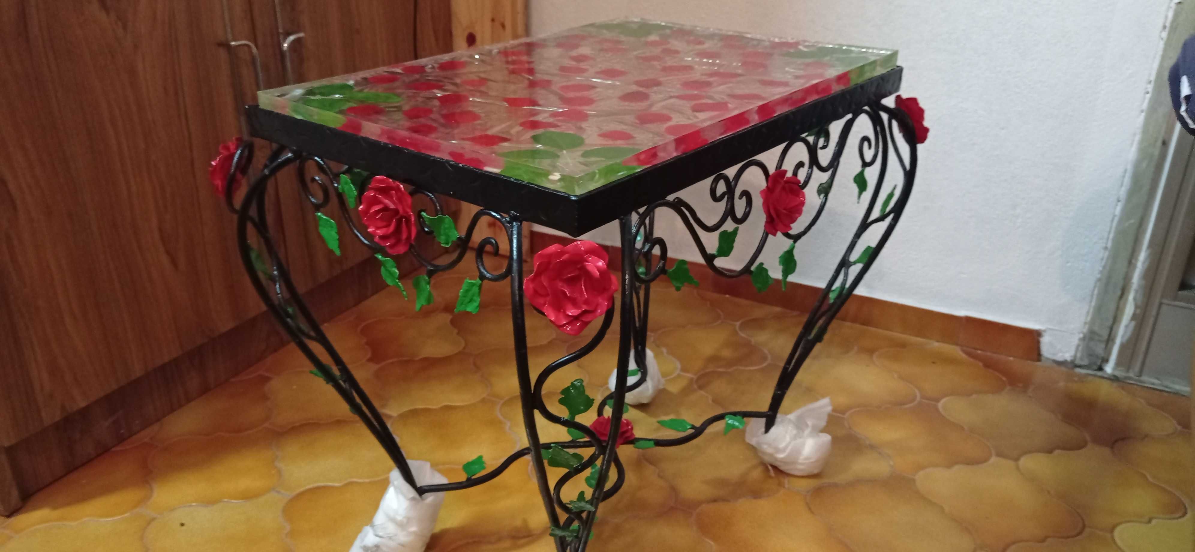 Mesa em resina epóxi