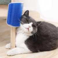 Іграшка-масажер з кріпленням до стіни Taotaopets  щітка для кішок Blue