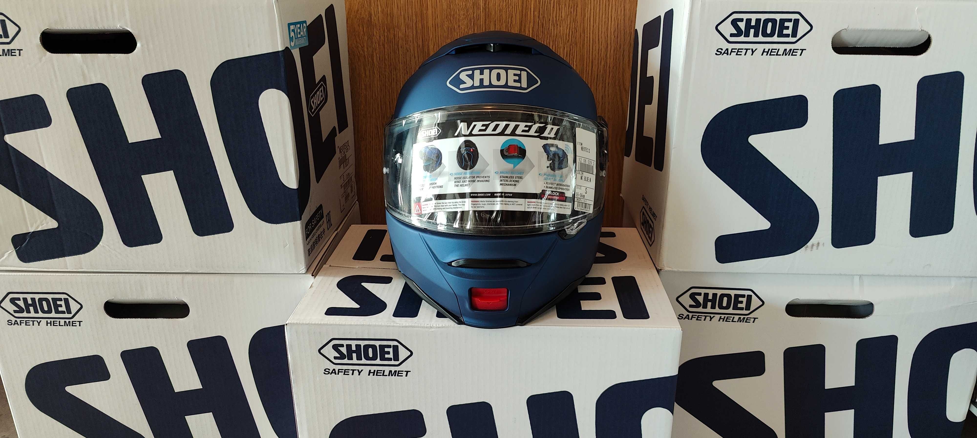 Shoei Neotec II Matt Blue Metallic Modular - tamanho S