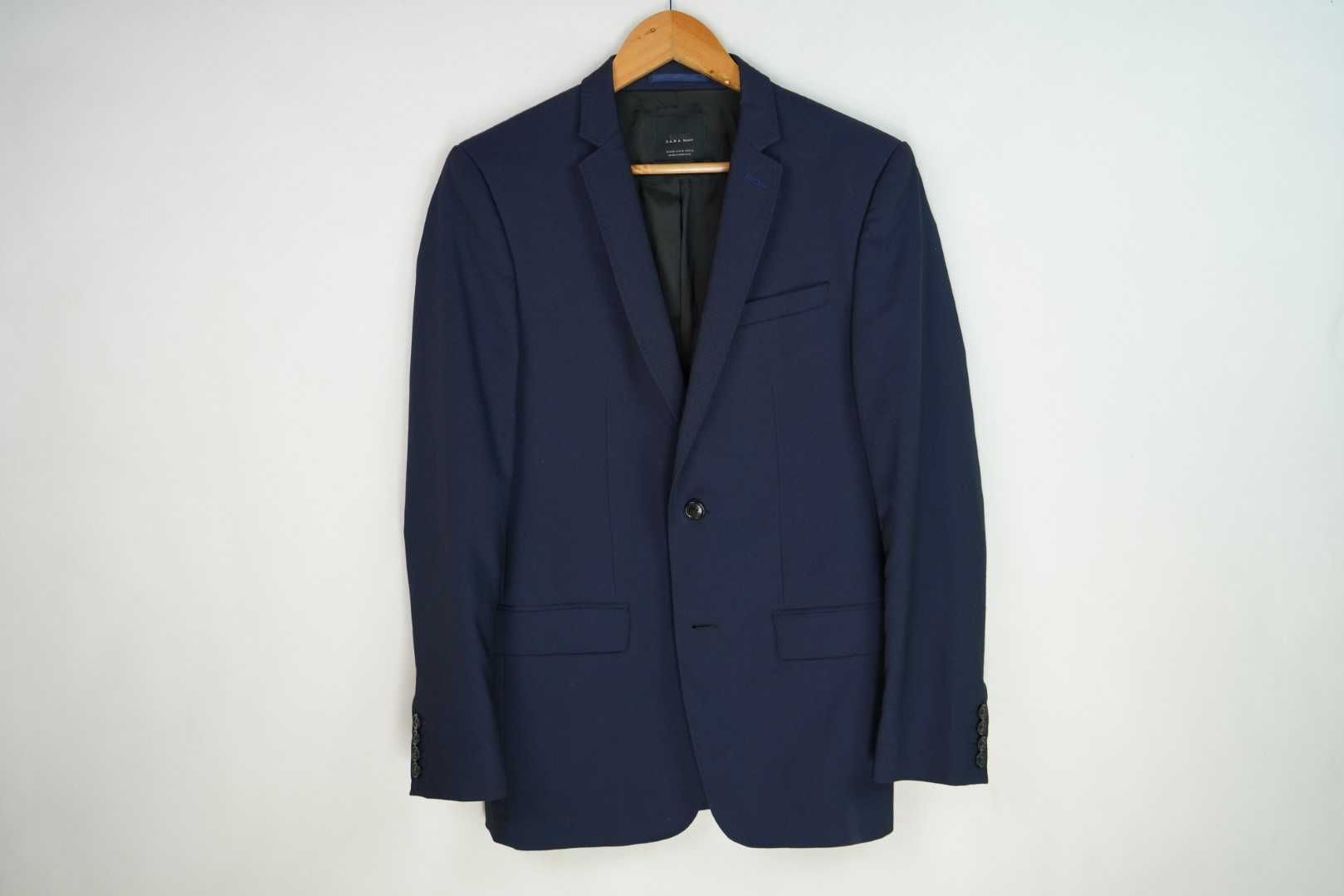 Zara granatowa marynarka męska 46 48 S M Slim