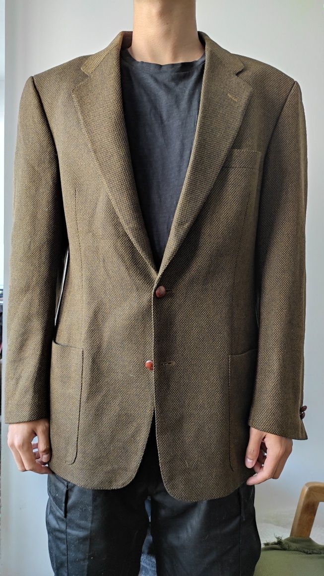 Marynarka Windsor Hiss M/L 70 % wełna 30 % kaszmir brązowa vintage