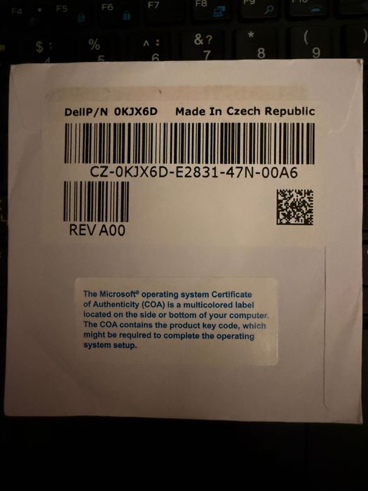 Dell Microsoft Windows 7 DVD компʼютерне програмне забезпечення