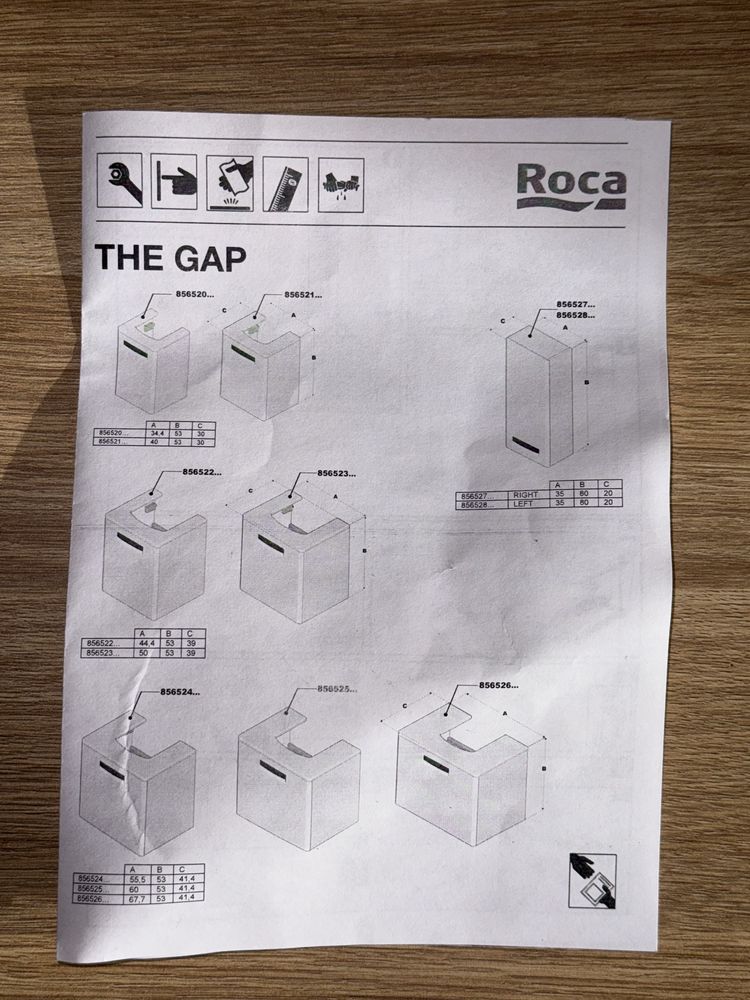 Szafka pod umywalkę ROCA GAP 50x53 cm
