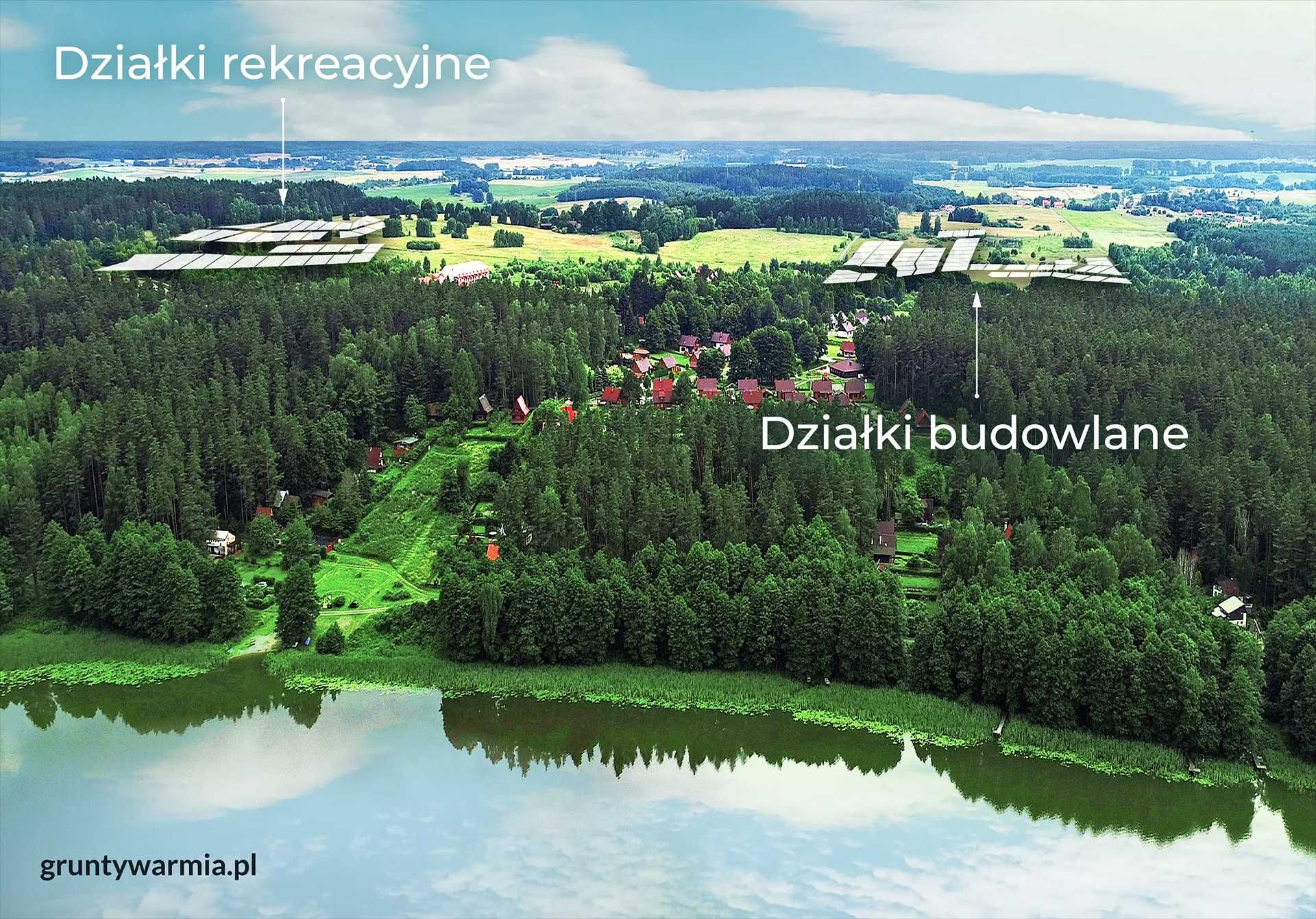 Działka  Budowlana  – JEZIORO, LAS, WARMIA,