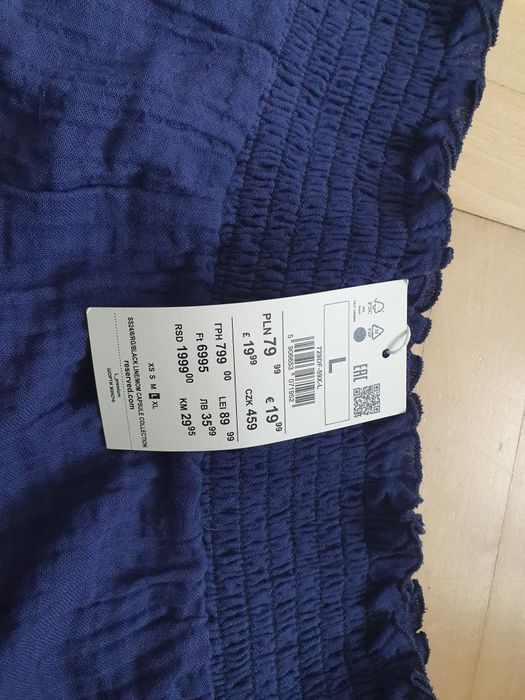 Spodenki szorty muślin L 40  NOWE granatowe Reserved