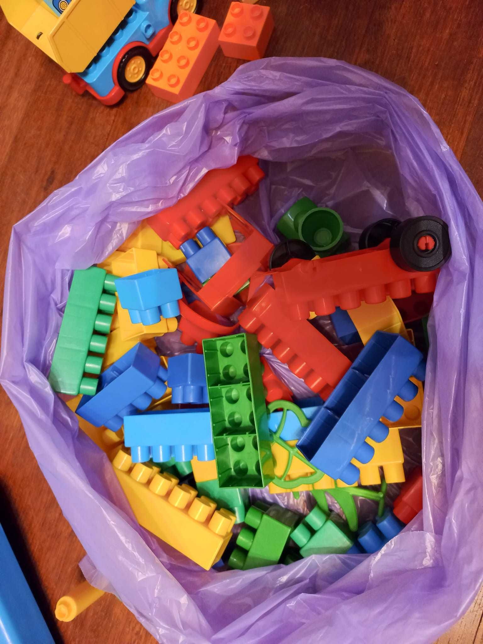 Klocki Wader Mini Blocks 230szt. + pudełko + zestaw Lego Duplo