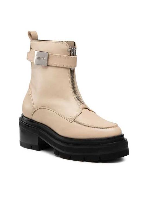 buty Bronx 39 skórzane botki Bronx 39 Camel Botki BRONX 47361 A