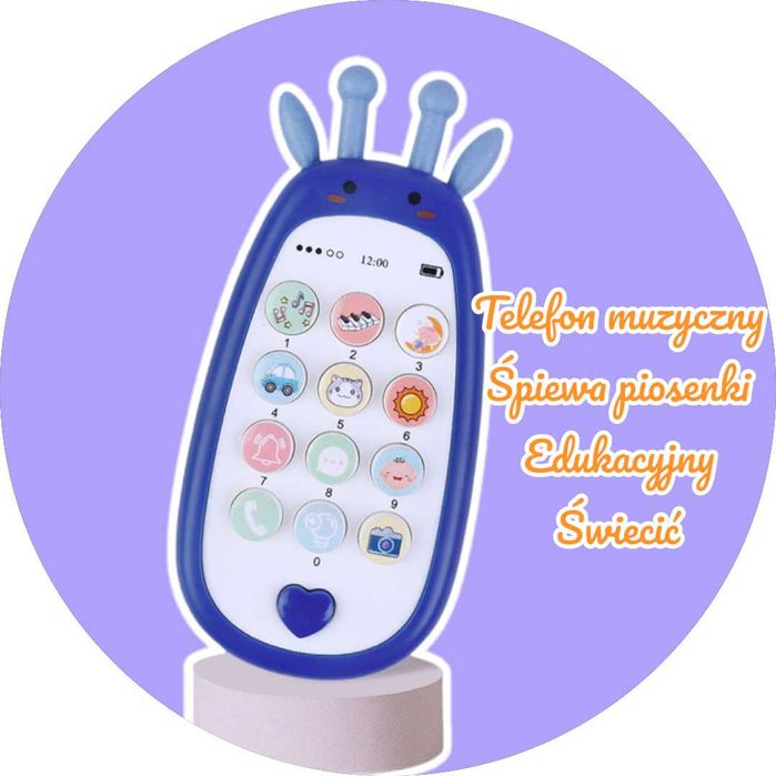 Telefon muzyczny niebieski