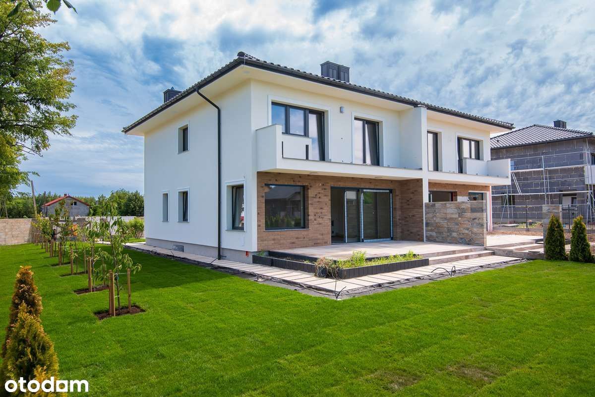 Nowy dom bliźniak 138 m²,działka 500 m²–Wola Mrokowska,wysoki standard