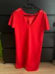Sukienka H&M czerwona elegancka XS S bordowa