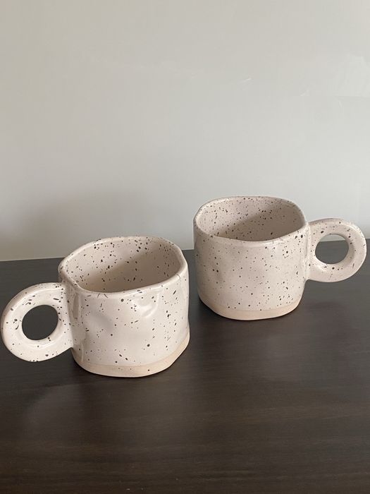 Zestaw Kubków ceramicznych (kremowe)