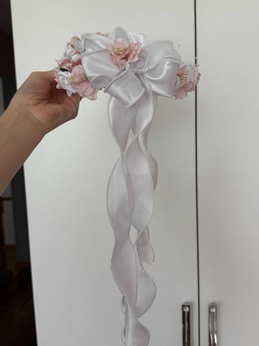 Piękna Sukienka komunijna + wianuszek - Nowoczesny Fason