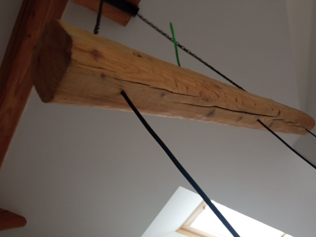 Lampa lampy ze starego drewna belka styl loft rustykalny handmade
