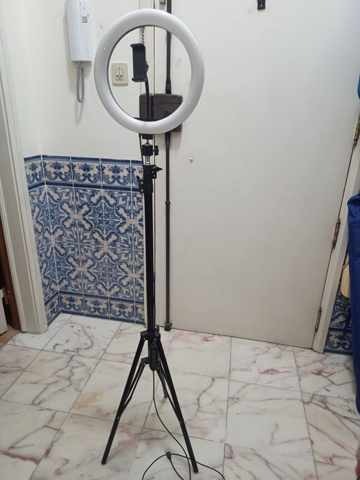 Anel de luz, Ring Light, 26cm com Tripé Extensível até 1,80 cm OnLike
