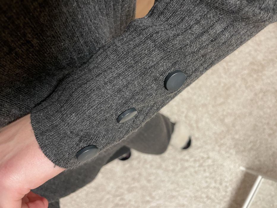 Осінній костюм трикотажний сірий, з сфертом, на резинці,