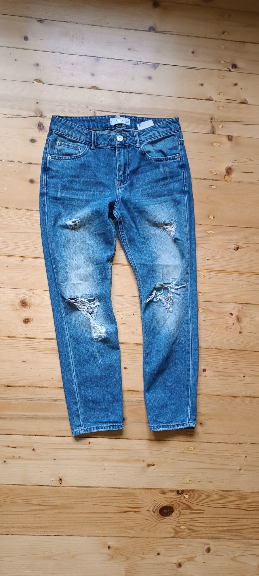 Spodnie jeansowe Mango r. 34 rozdarcia