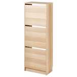 BISSA Szafka na buty, 3 przegrody, imit. dębu, 49x28x135 Ikea Nowa