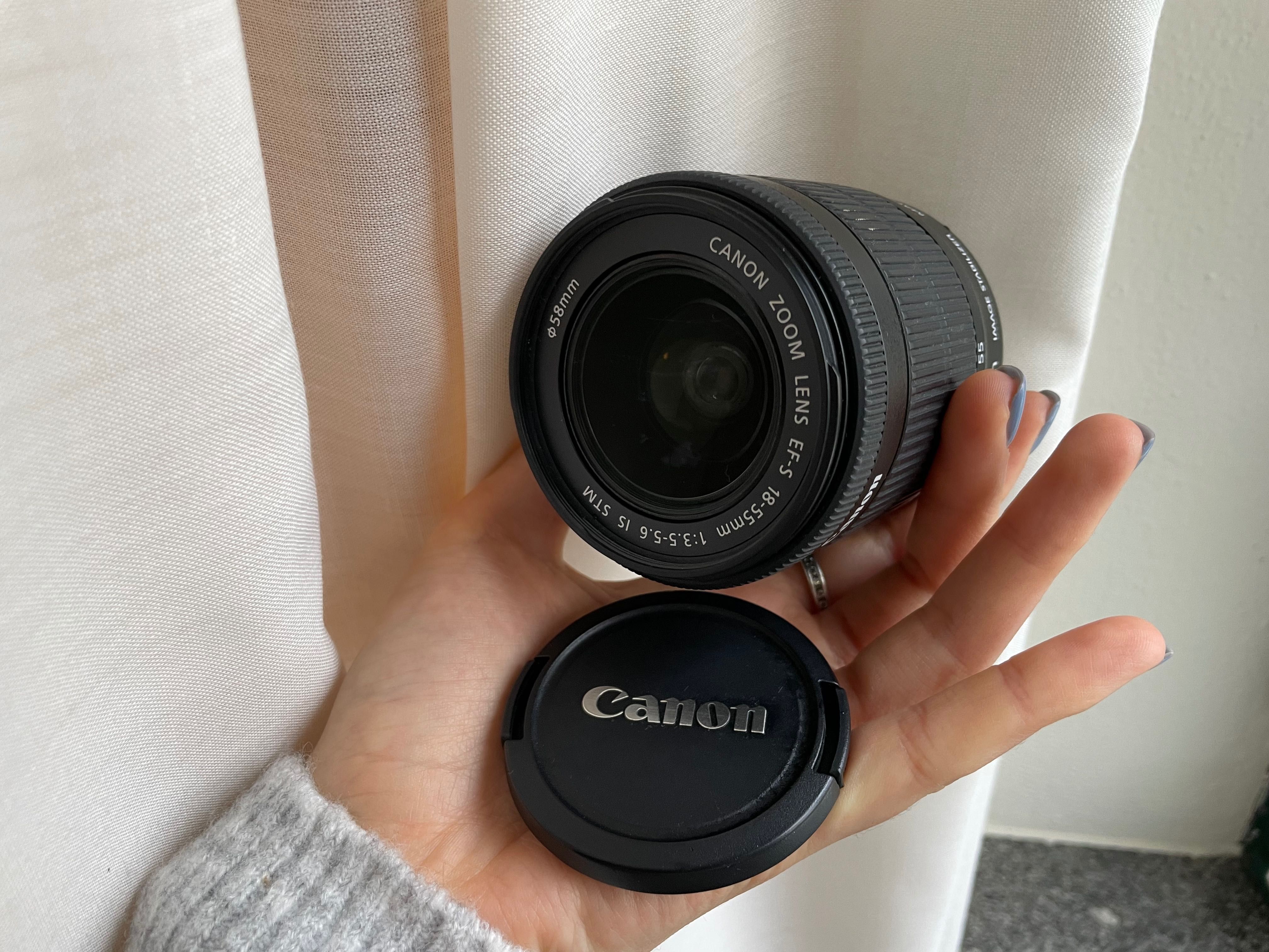 Objetiva Canon 18-55+ tampa lente