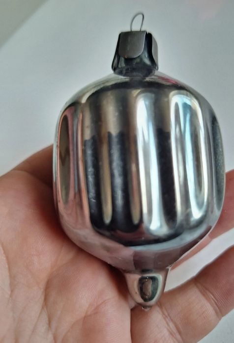 Bombka PRL stara kształtka na choinke