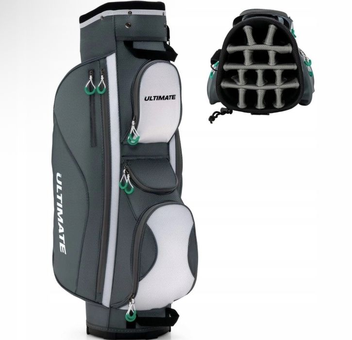 Torba golfowa z zapinanymi na zamek przegródkami i kieszonką