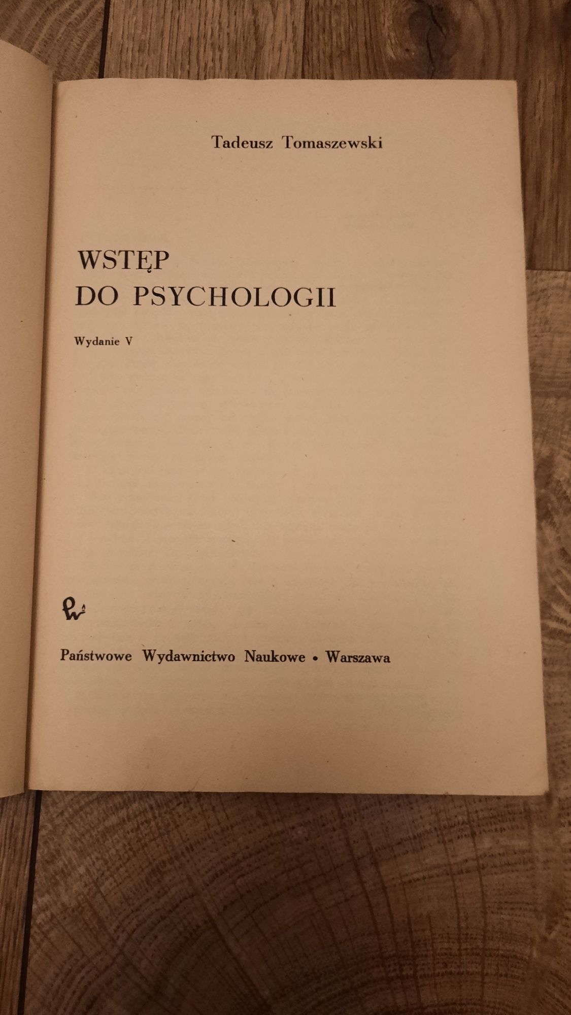 Wstęp do psychologii, Tadeusz Tomaszewski