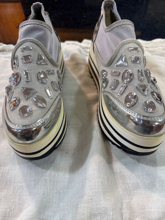 sapato slip-on Cinzento