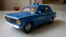 FIAT 125P konwersja MILICJA; skala 1:34, model metalowo-plastikowy