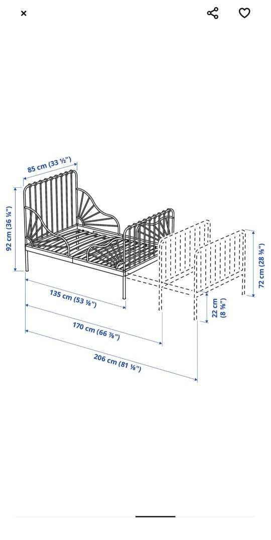 Łóżko dziecięce Ikea Minnen