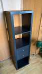 Regał IKEA Kallax 4x1 42x147 czarnobrąz szuflady