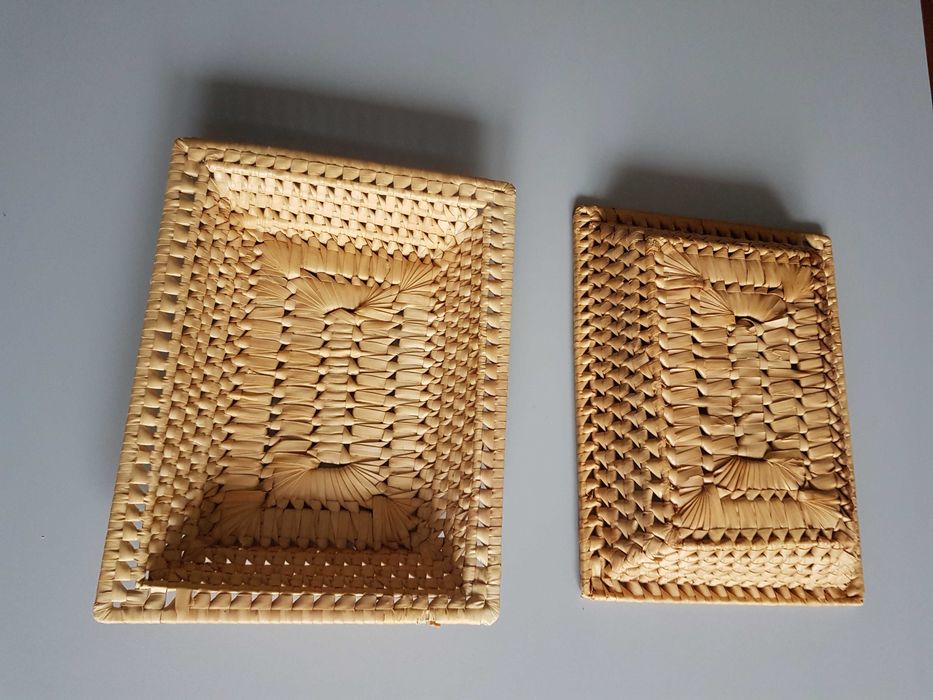 Koszyk na pieczywo  24x18 cm z czasów PRL (2 sztuki)