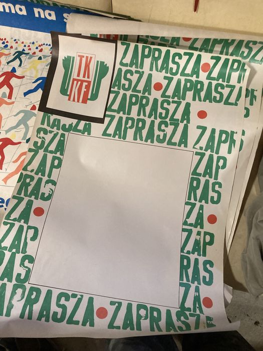 Plakat PRL zdrowie zielony