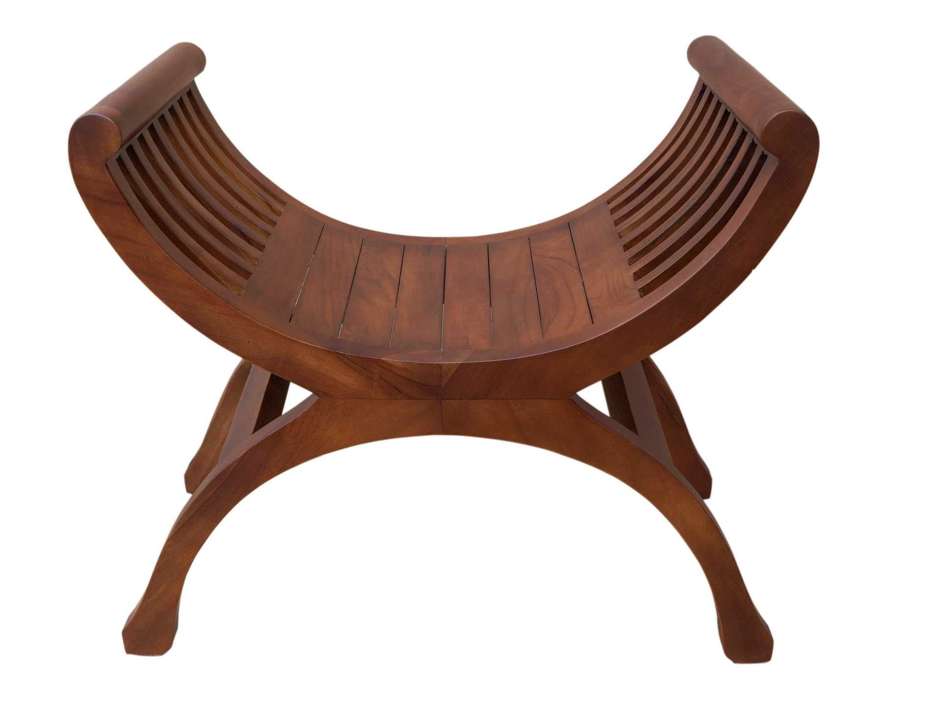 Orientalna ławka teak siedzisko krzesło rzymskie