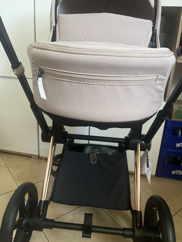 Wózek głęboki cybex priam 4.0 rose gold cozy beige