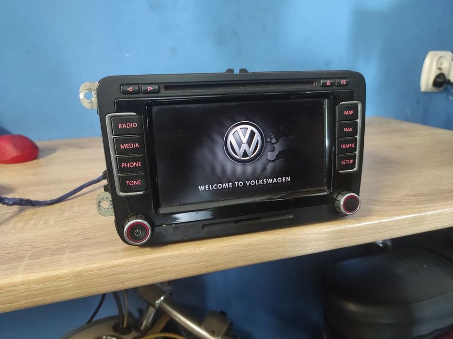 RADIO ODTWARZACZ NAWIGACJA VW RNS 510 2 DIN 1T035680AX VW PASSAT B6 B7 CC SIROCCO GOLF 5 6 POLO 5 JETTA TIGUAN TOURAN CADDY EOS TRANSPORTER T5 T6 ROZKODOWANE WYSYŁKA !!!!!