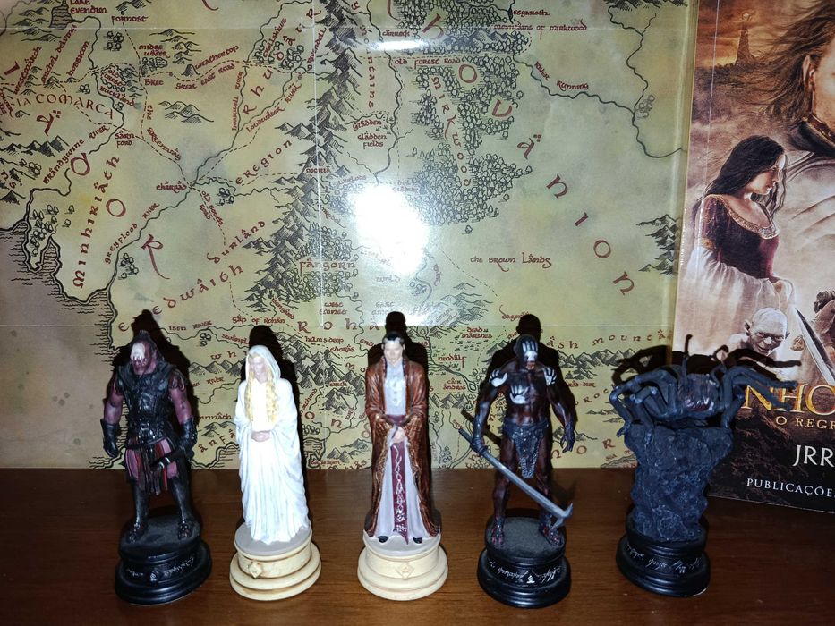 Senhor dos anéis peças chumbo xadrez