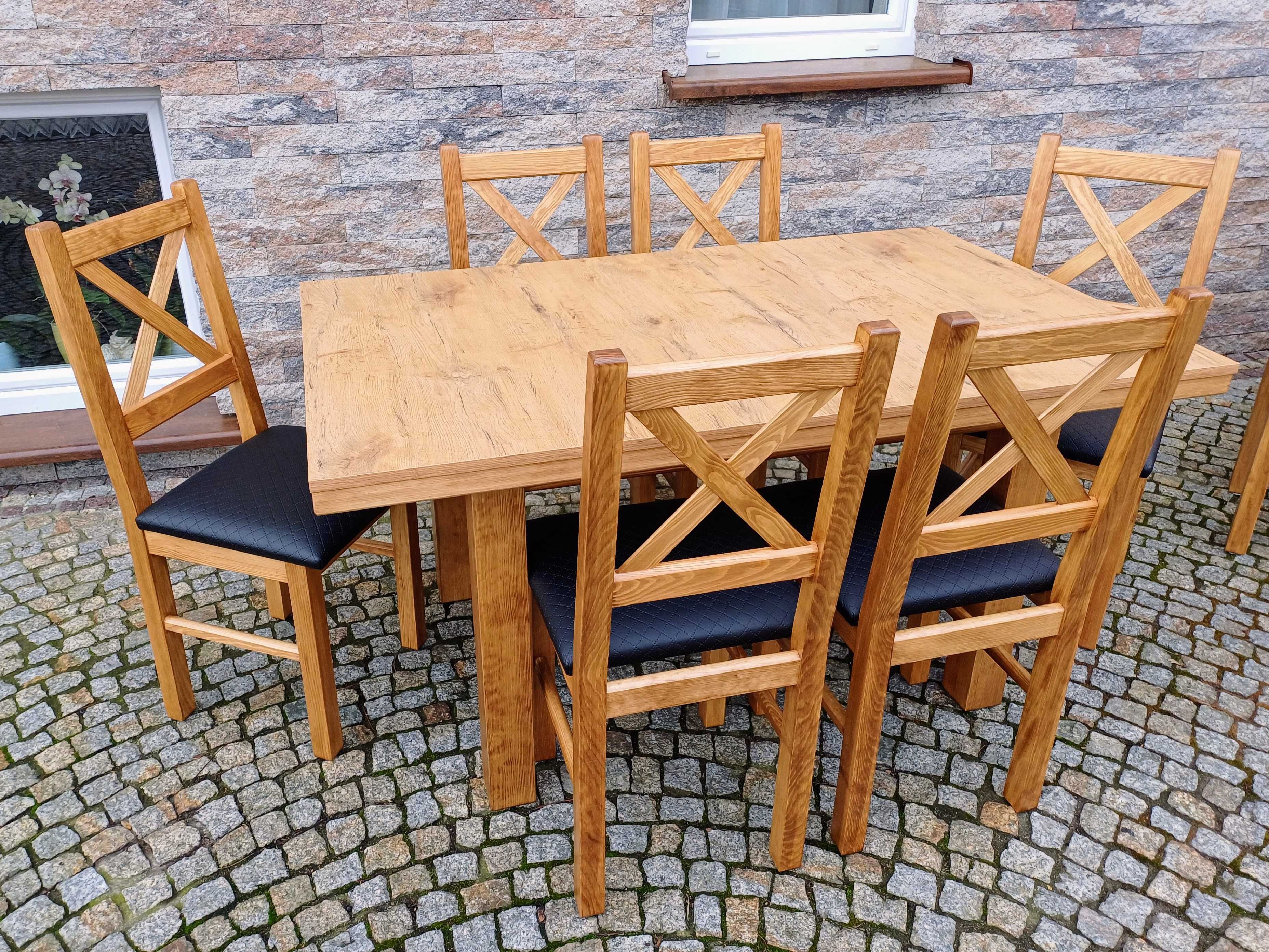 Krzesla i stoly drewniane do restauracji baru świetlicy wiejskiej nowe