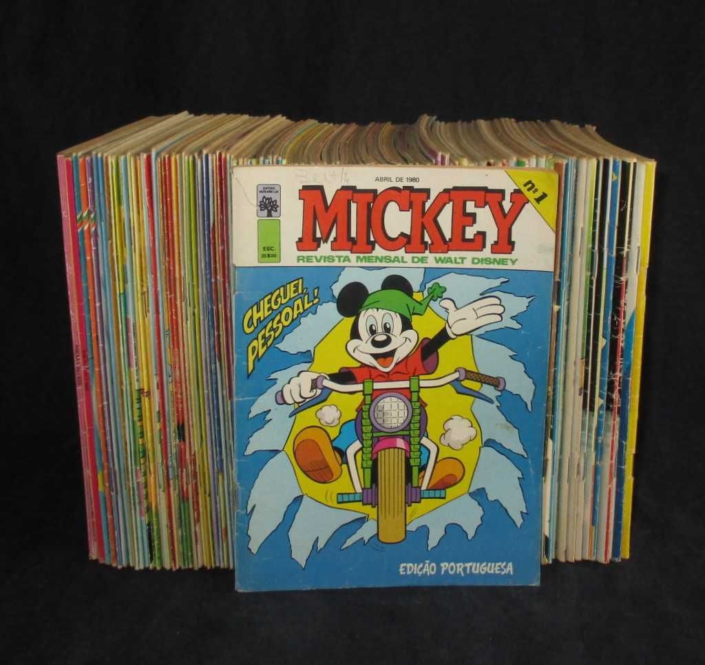 Livros BD Mickey Revista Mensal de Walt Disney Morumbi 1984 a 1990