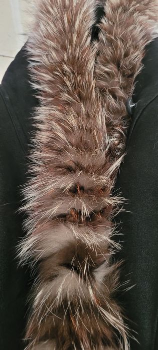 Kożuch damski L czarny futro