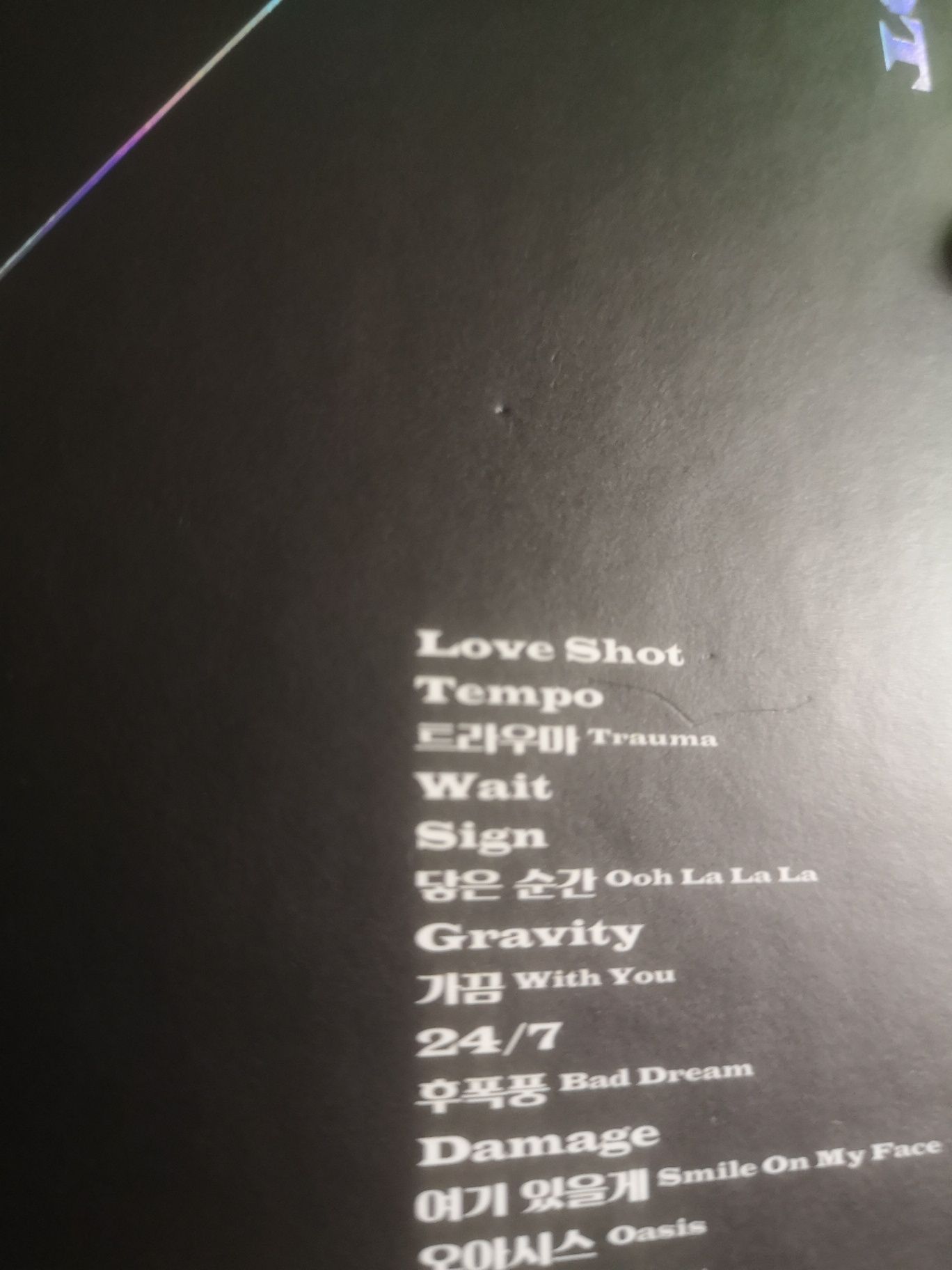 Album EXO Love Shot z kartą Suho