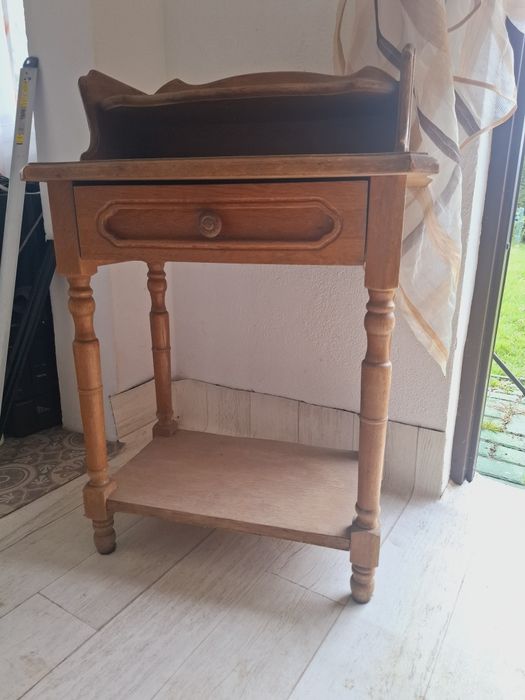 Stolik dębowy kawowy rustykalny vintage stół szafka