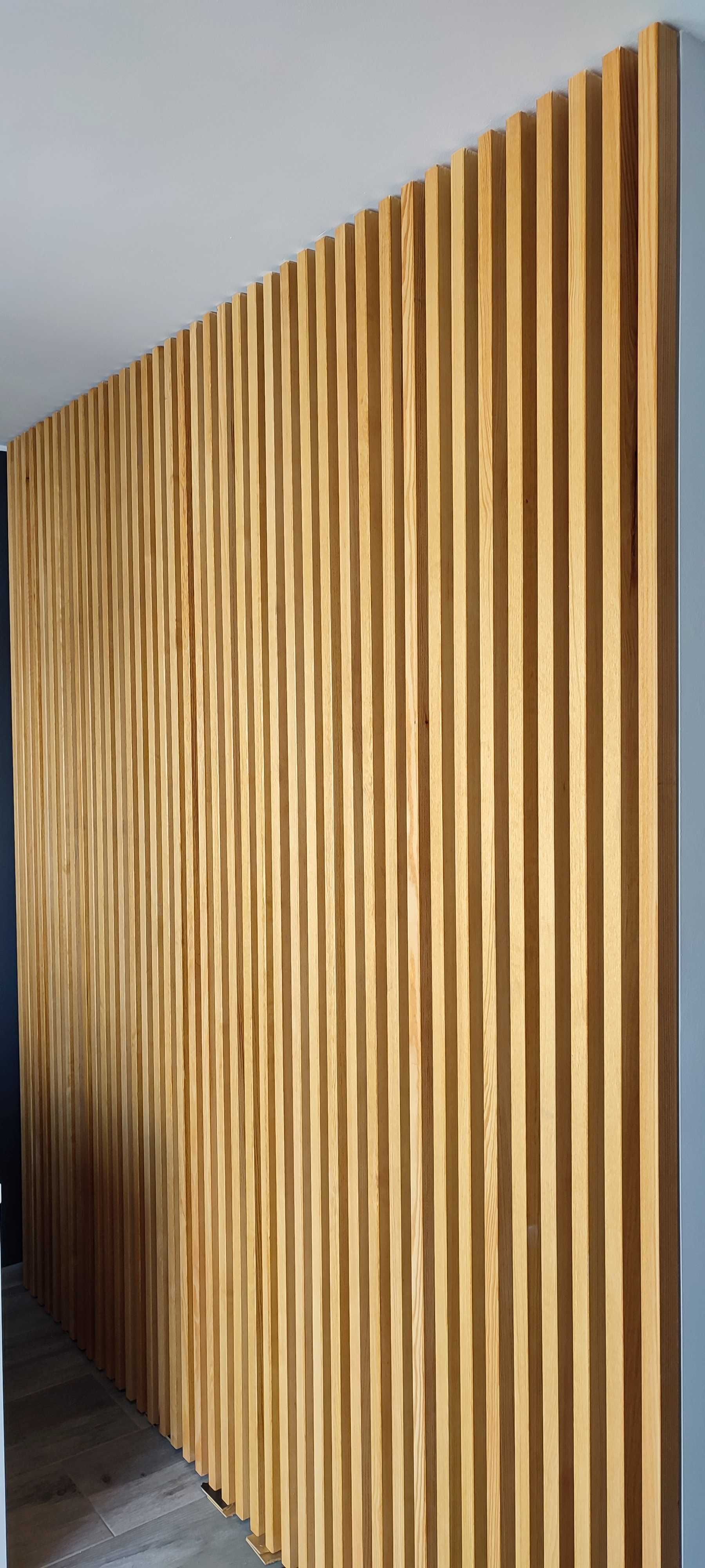 55 kolorów - Naturalne Drewniane Lamele na ścianę NIE MDF - 3x2x270 cm
