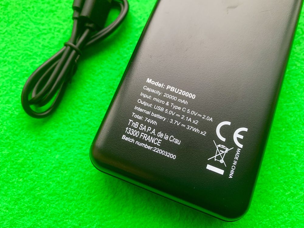 Повербанк Powerbank TnB Travel Battery 20000 Mah 2 USB Для роутера