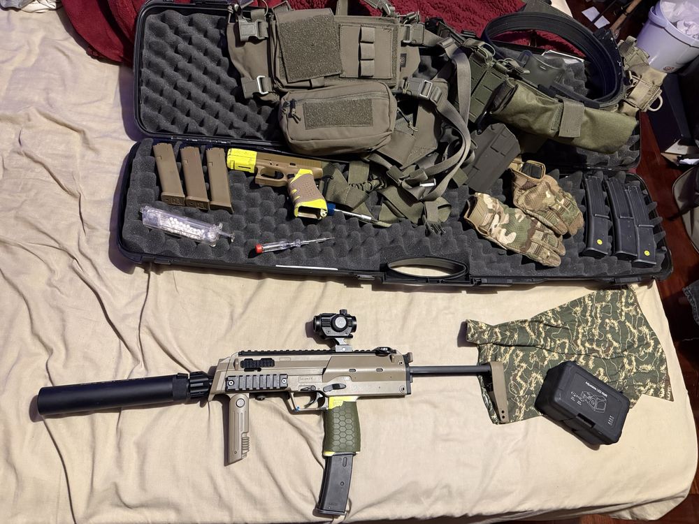 Réplicas airsoft (Gás) e equipamento completo