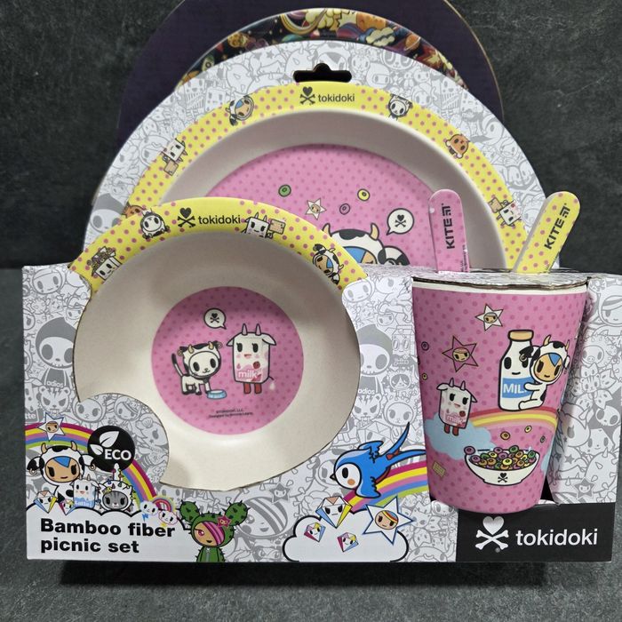 Дитячий набір посуду з бамбука Kite, 5 предметів, ланчбокс дитячий