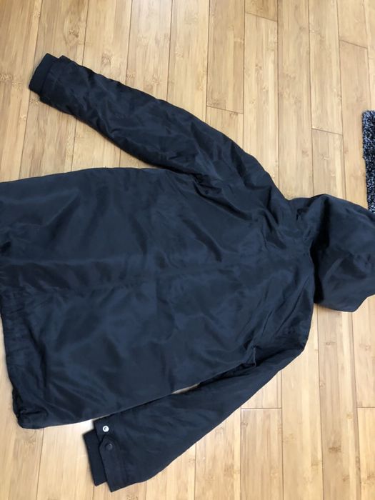 ZARA parka z futerkiem kurtka zimowa z kapturem czarna 140 cm